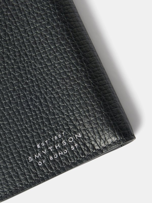 Smythson Ludlow grained-leather bi-fold wallet