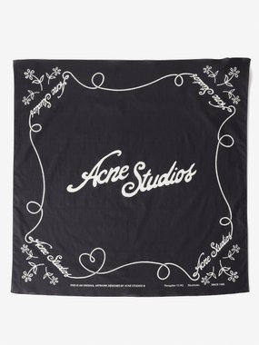 Acne Studios Logo-print cotton-voile scarf