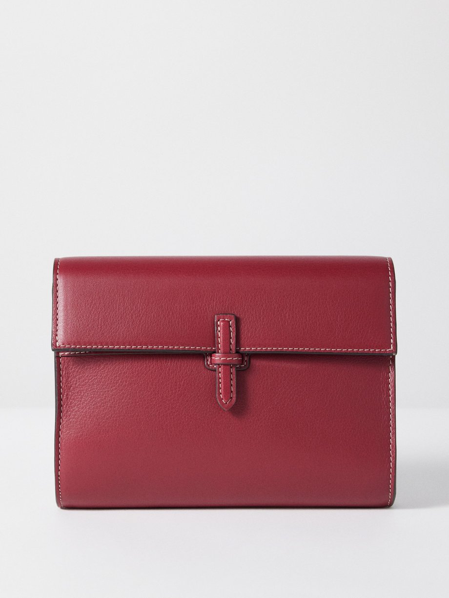 Women's large red leather wallet | Abbacino