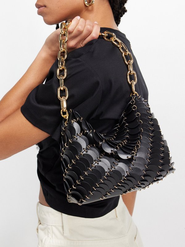 Rabanne Leather chainmail shoulder bag