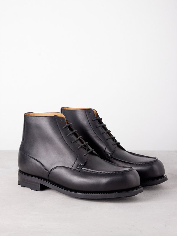 Black Golf leather Derby shoes | J.M. Weston | MATCHES UK