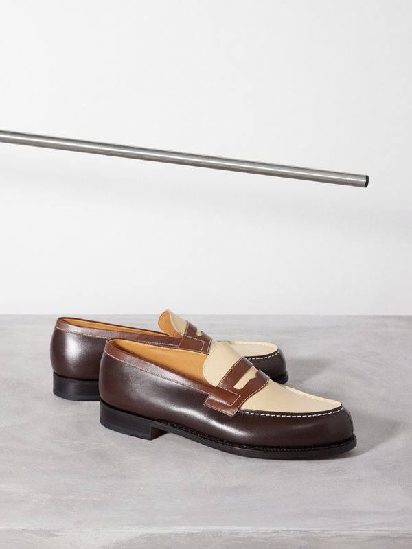 Brown 180 leather loafers | J.M. Weston | MATCHES UK