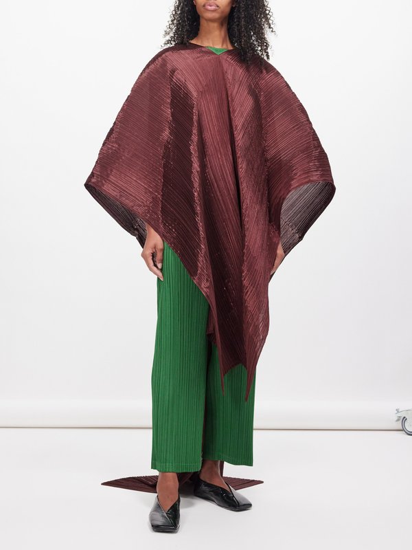 Brown Madame technical-pleated multi-way scarf top | Pleats Please Issey  Miyake | MATCHES UK