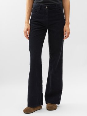 The Row Dan cotton-blend corduroy straight-leg trousers