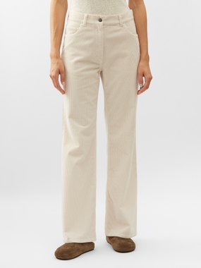 The Row Dan cotton-blend corduroy straight-leg trousers