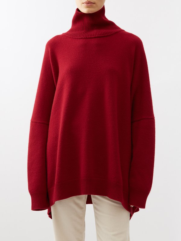 The Row Vinicius oversized roll-neck cashmere sweater