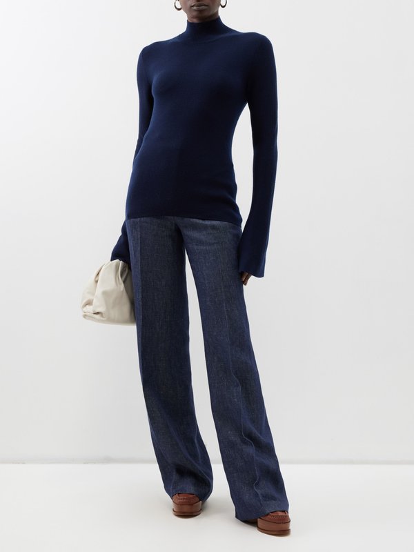 Gabriela Hearst Straun bell-sleeve merino-blend sweater