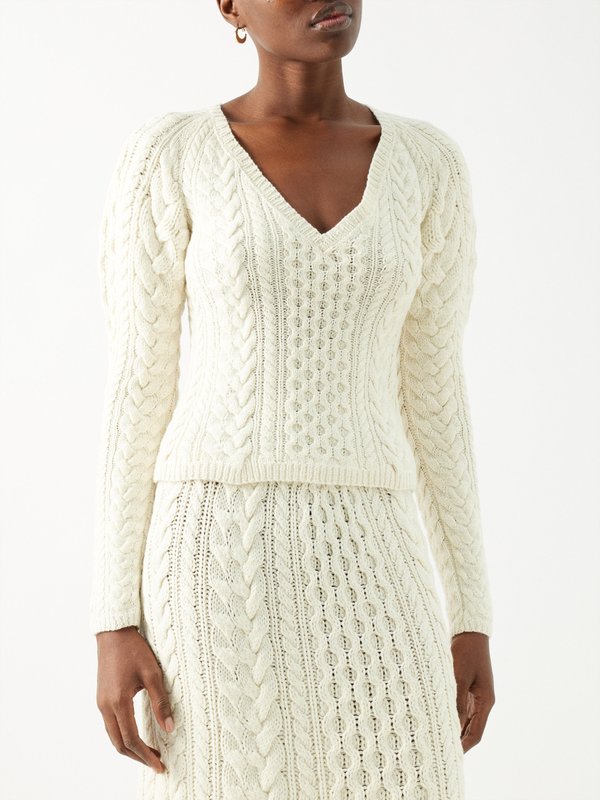 Gabriela Hearst Arwel cable-knit cashmere sweater