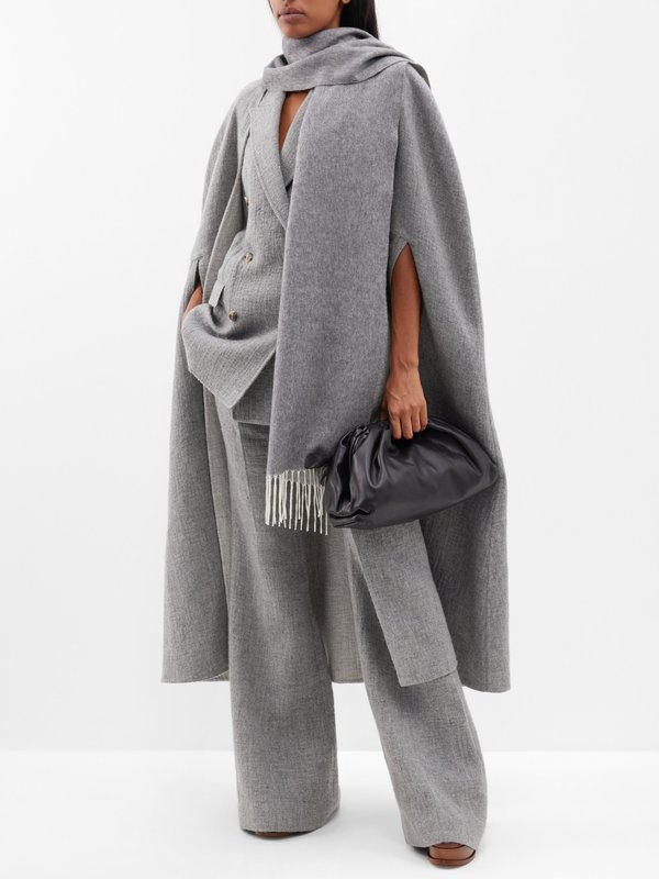 Gabriela Hearst Lindlow cashmere-linen blend cape