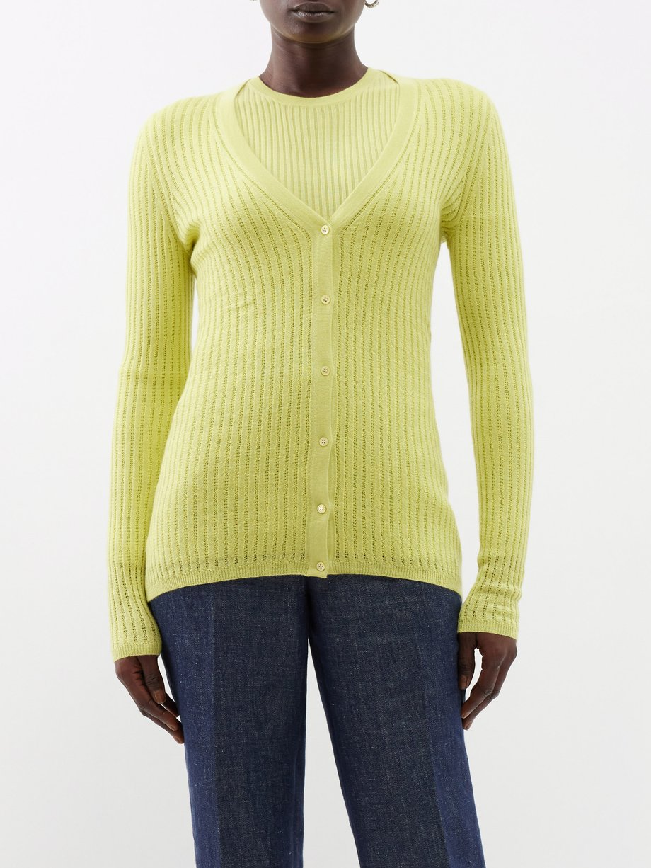 Gabriela Hearst Browning ribbed-knit cashmere-blend sweater