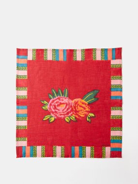 Lisa Corti Set of four Love Flower cotton napkins