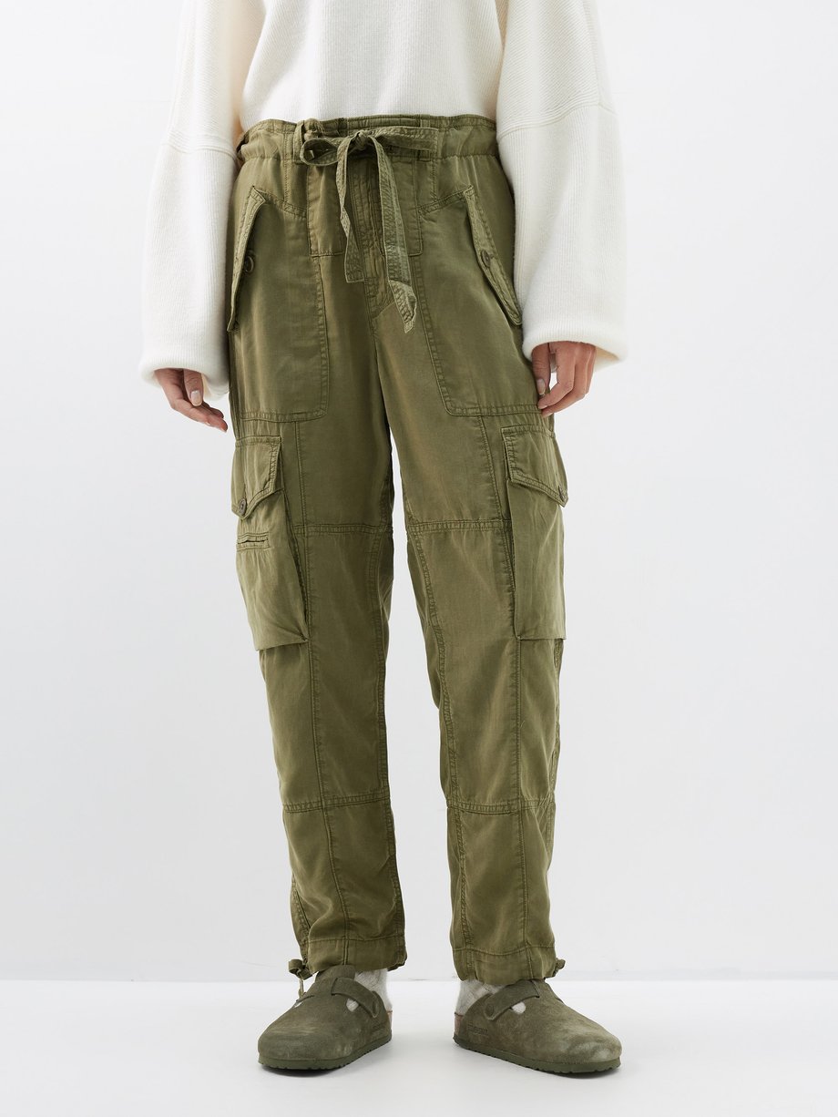 Green Cargo-pocket twill trousers, Polo Ralph Lauren