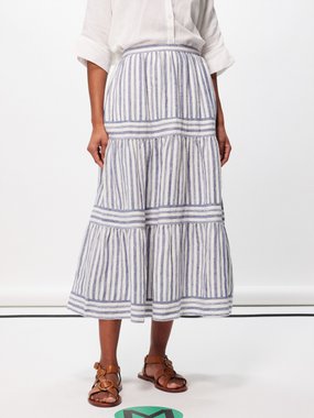 Polo Ralph Lauren Striped linen maxi skirt