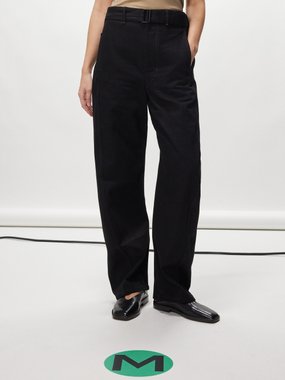 Lemaire Belted twisted-seam jeans