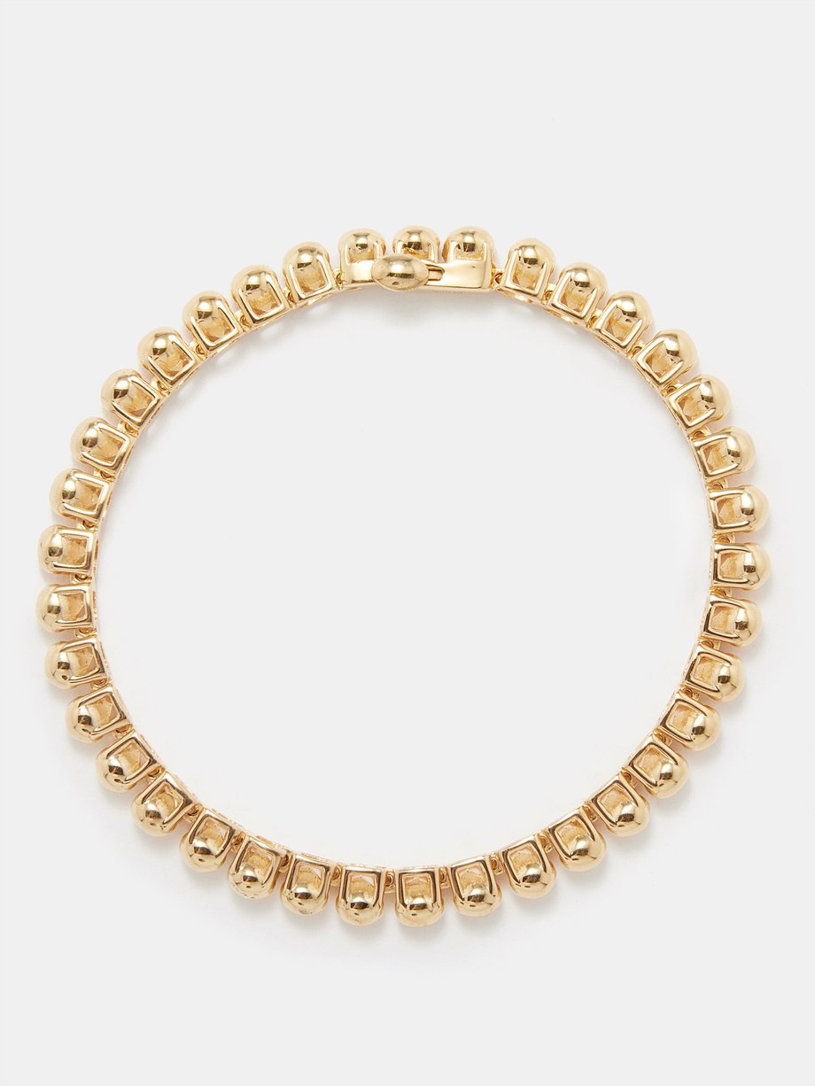 Annika Inez 14kt gold-plated sterling-silver tennis bracelet