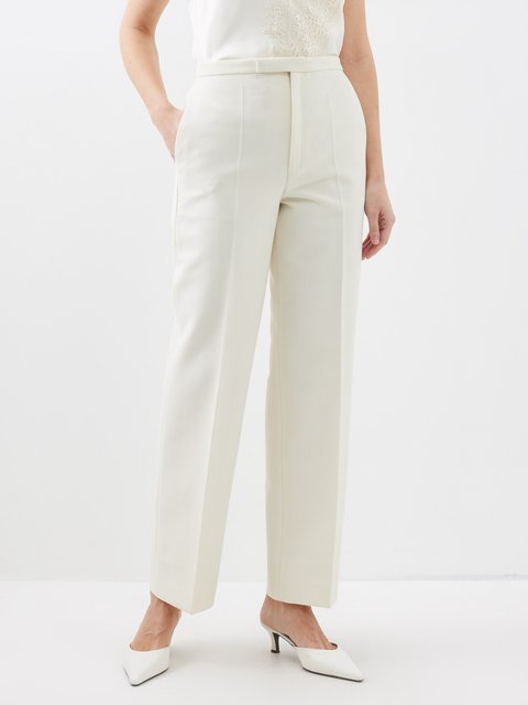 Regular fit: Twill trousers with waist pleats - navy | s.Oliver