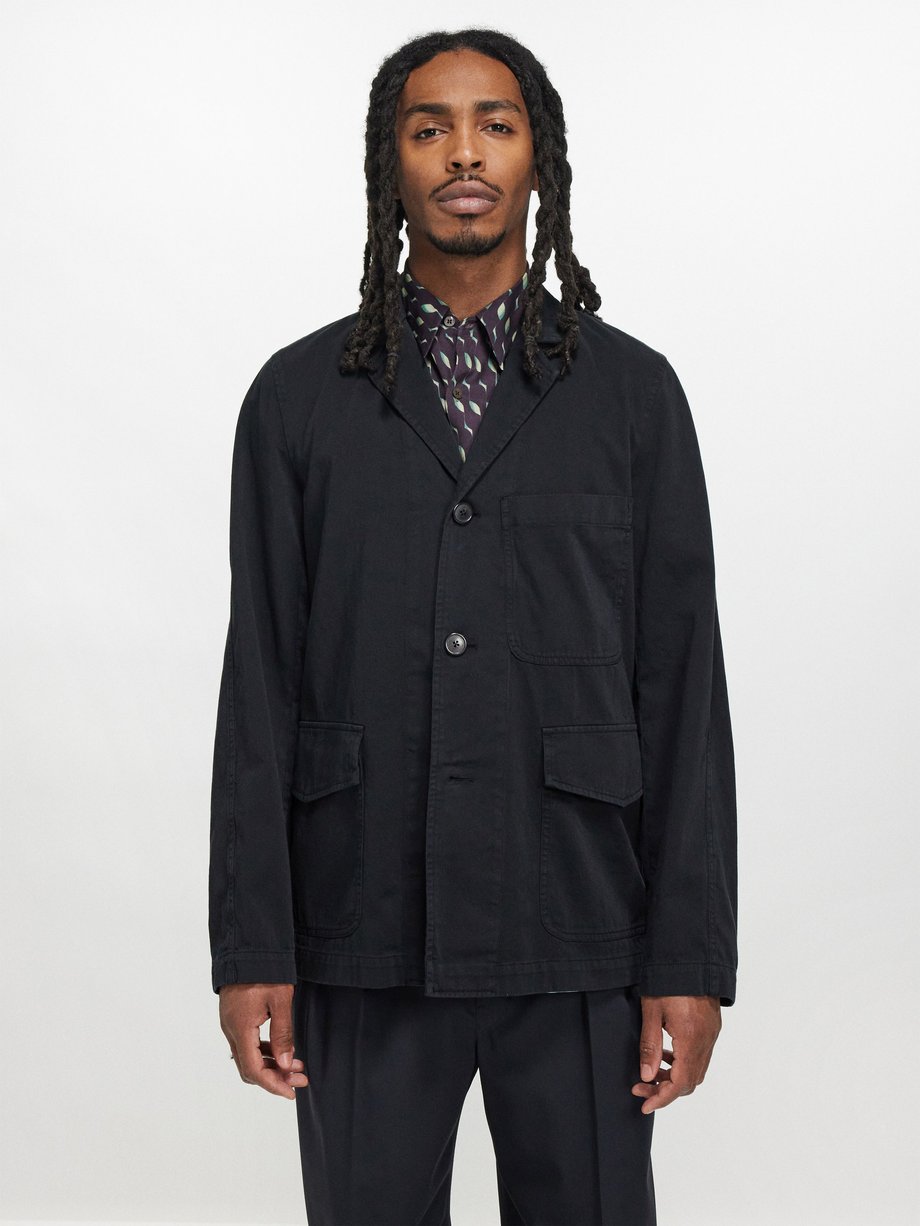 Black Bramptons cotton-gabardine blazer | Dries Van Noten | MATCHES UK