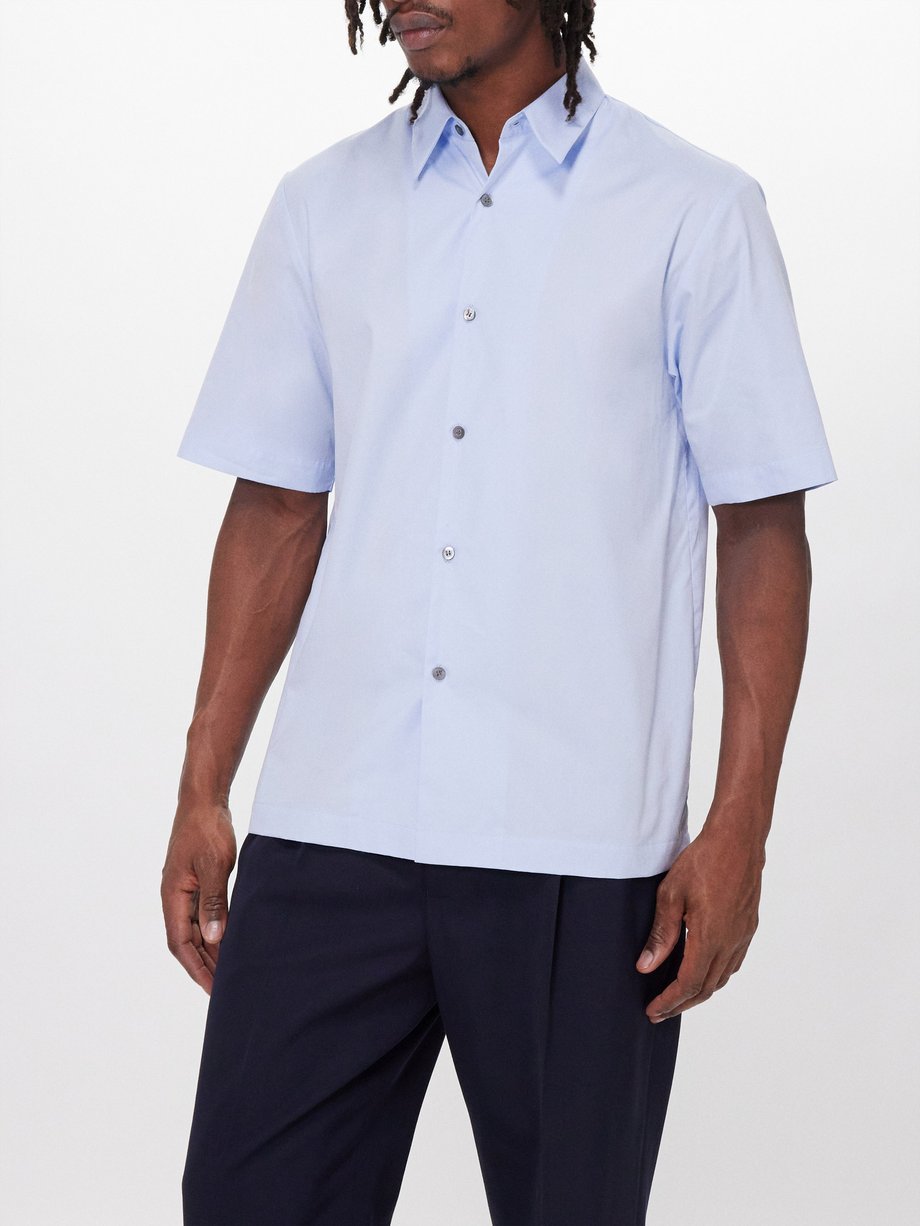 Dries Van Noten Clasen cotton-poplin short-sleeved shirt