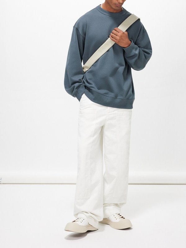 Grey Hax oversized cotton-jersey sweatshirt | Dries Van Noten