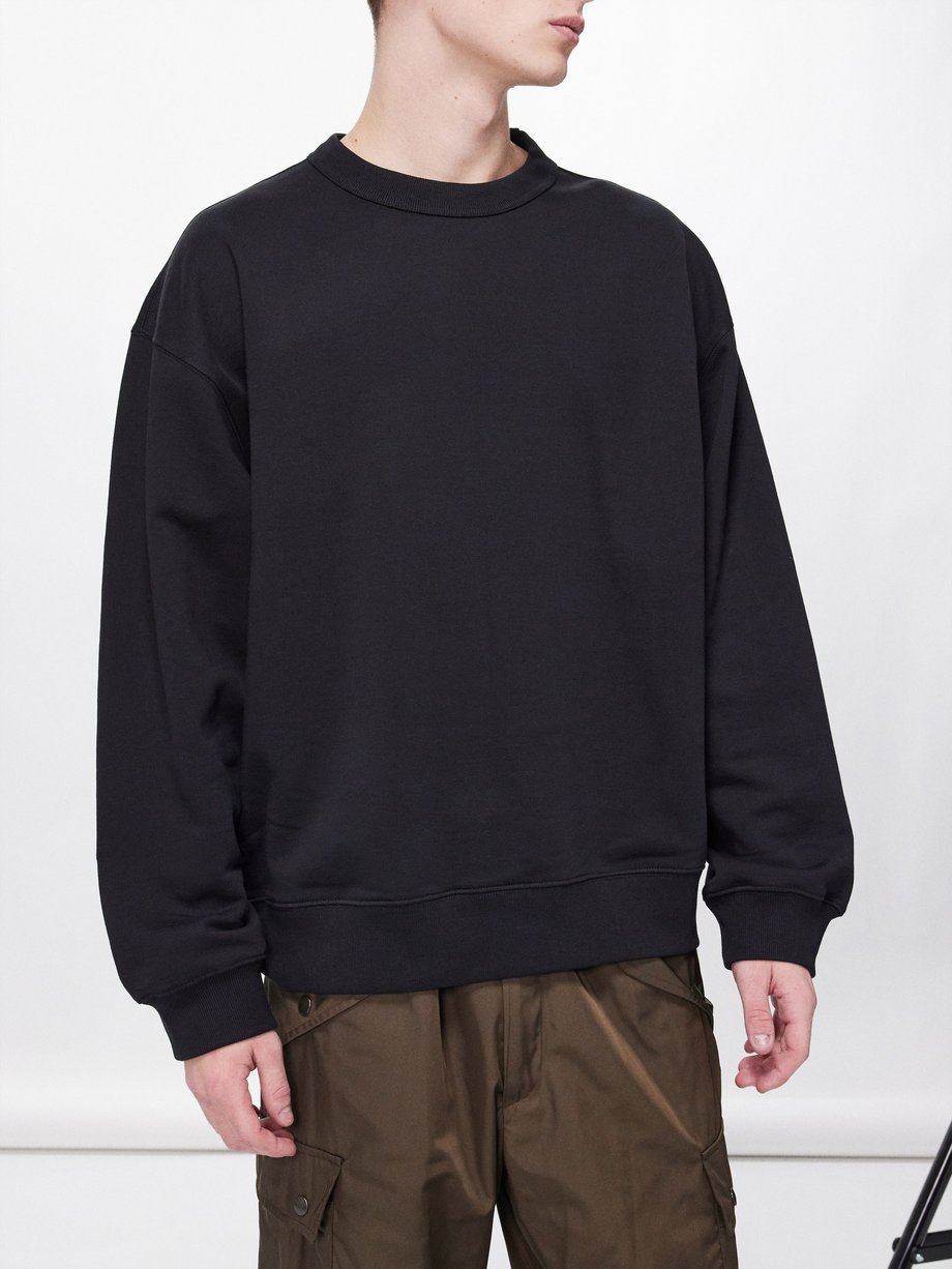 Black Hax oversized cotton-jersey sweatshirt | Dries Van Noten | MATCHES UK