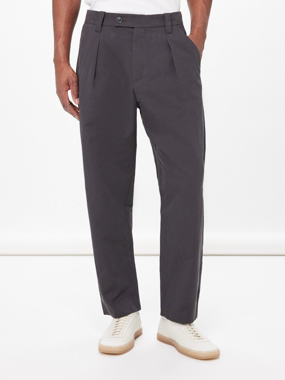 A.P.C. Renato pleated cotton-blend trousers