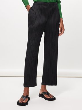 Pleats Please Issey Miyake Technical-pleated straight-leg trousers