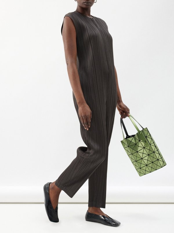 Pleats Please Issey Miyake Round-neck technical-pleated jumpsuit