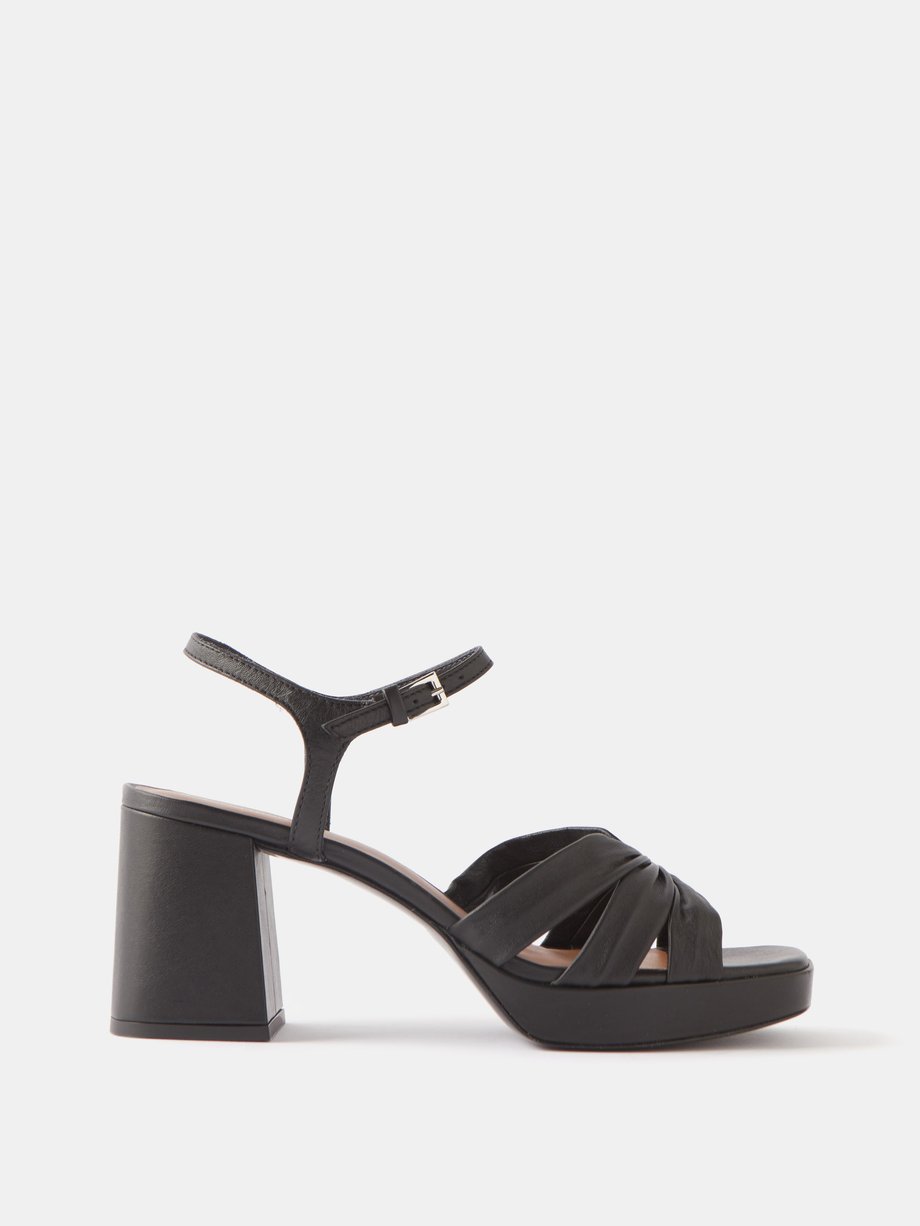 Reformation Maize 75 metallic-leather sandals