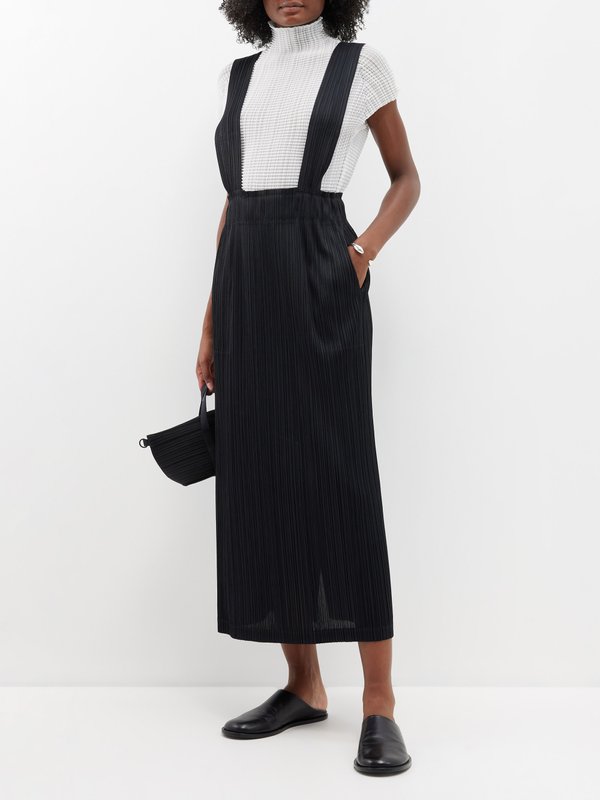Pleats Please Issey Miyake Technical-pleated pinafore