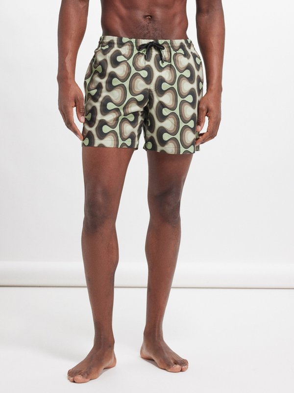Green Phibbs wave-print swim shorts | Dries Van Noten | MATCHES UK