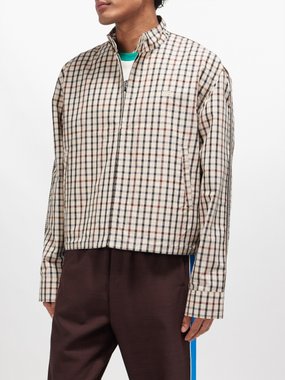 Wales Bonner Path checked-cotton jacket
