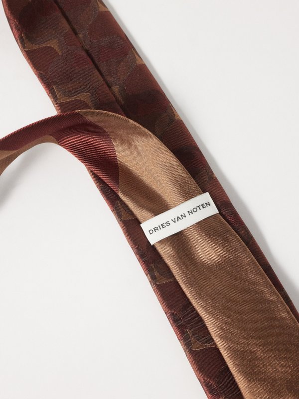Dries Van Noten Wallpaper-jacquard silk tie