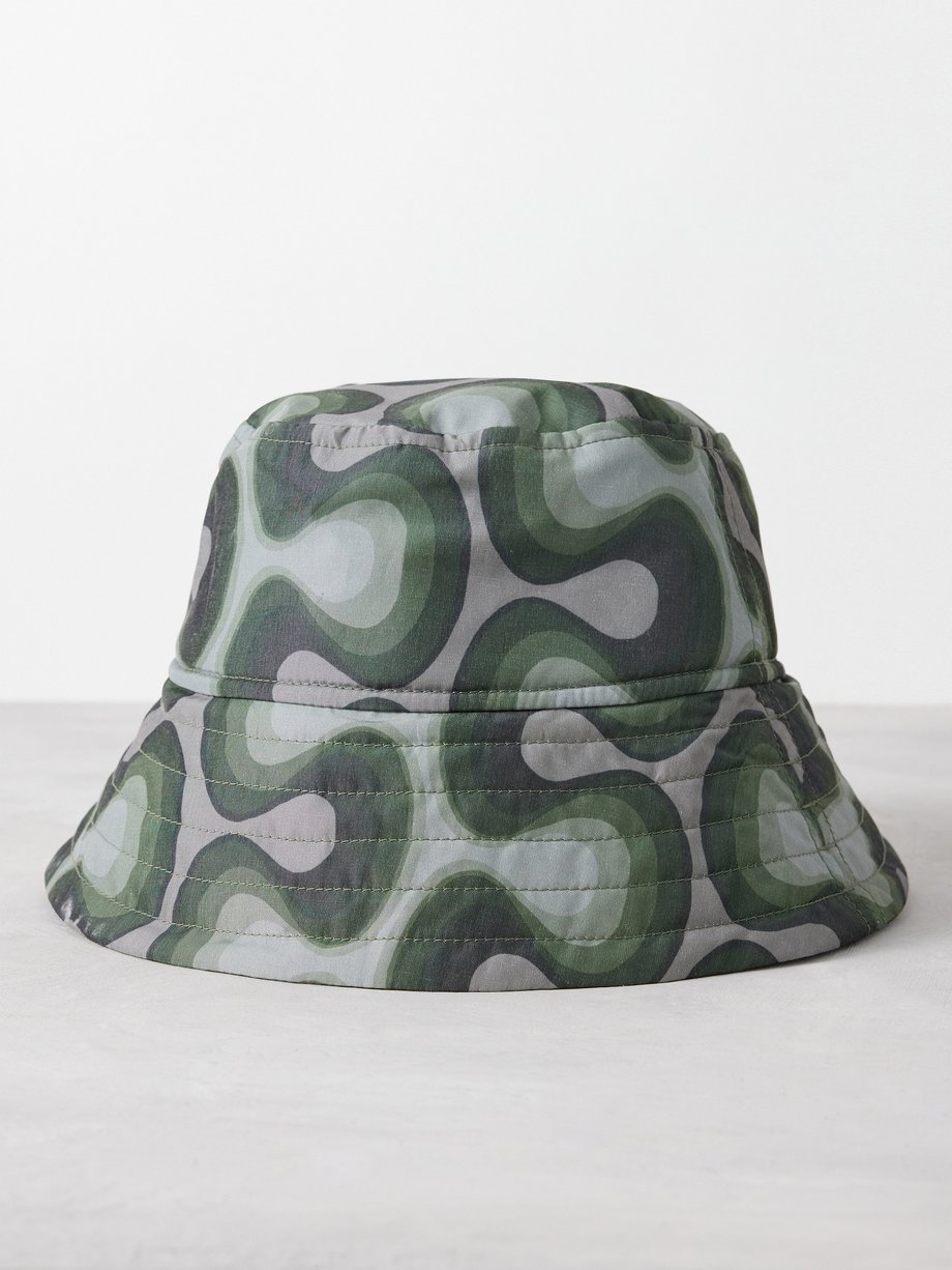 Dries Van Noten Wave-print canvas bucket hat