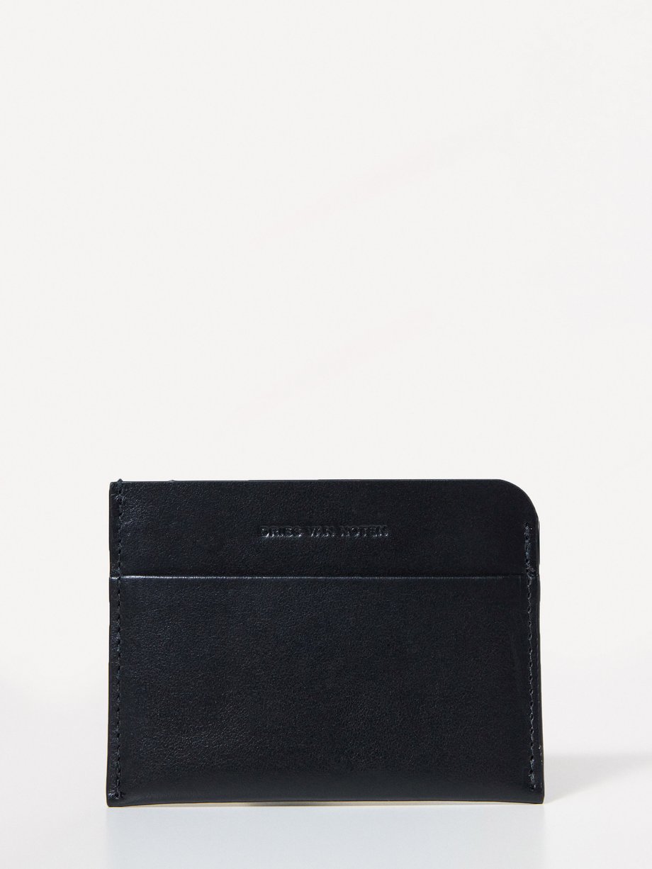 Black Leather cardholder | Dries Van Noten | MATCHES UK