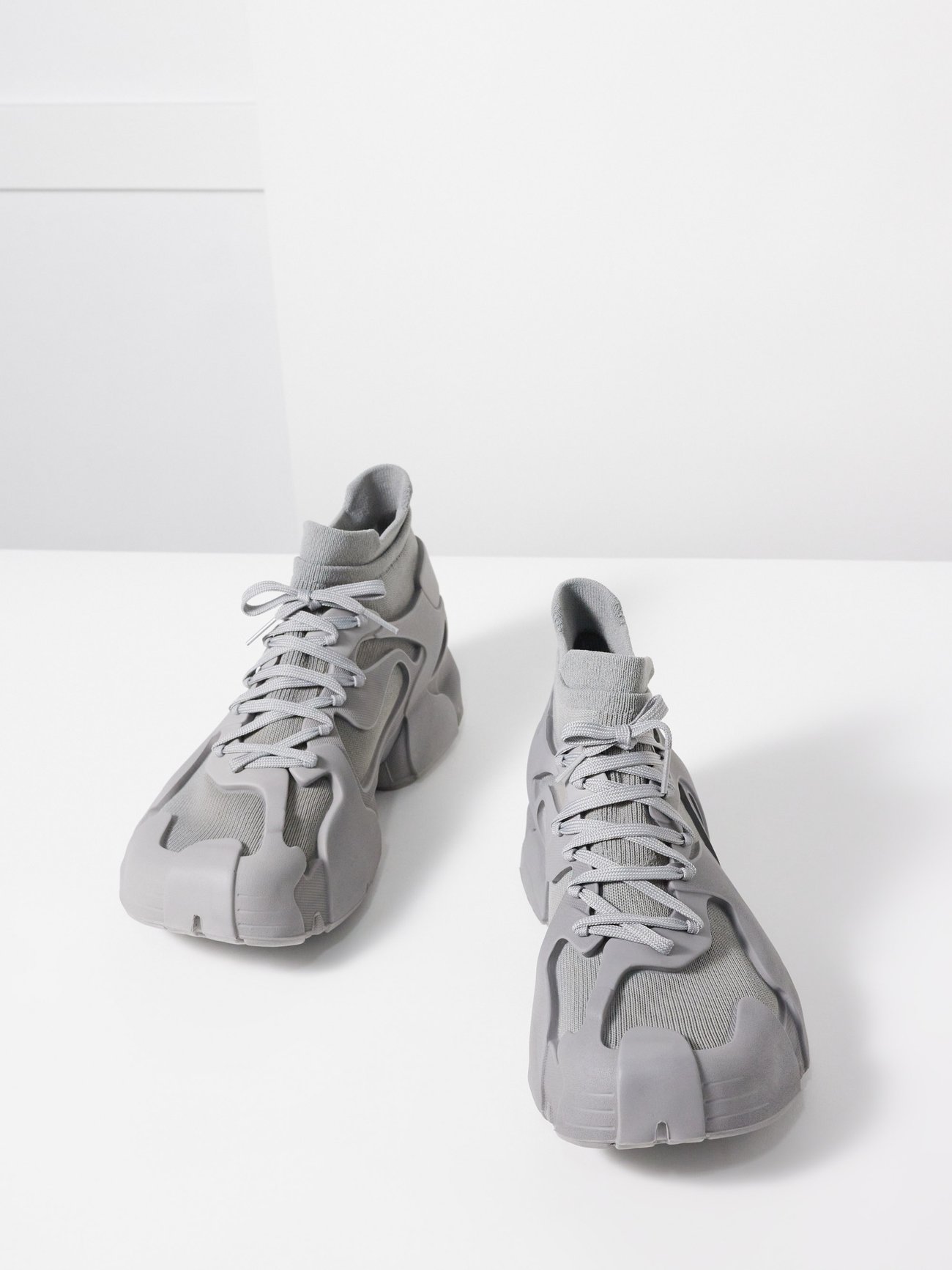 Grey Tossu rubber and knit trainers | CAMPERLAB | MATCHES UK