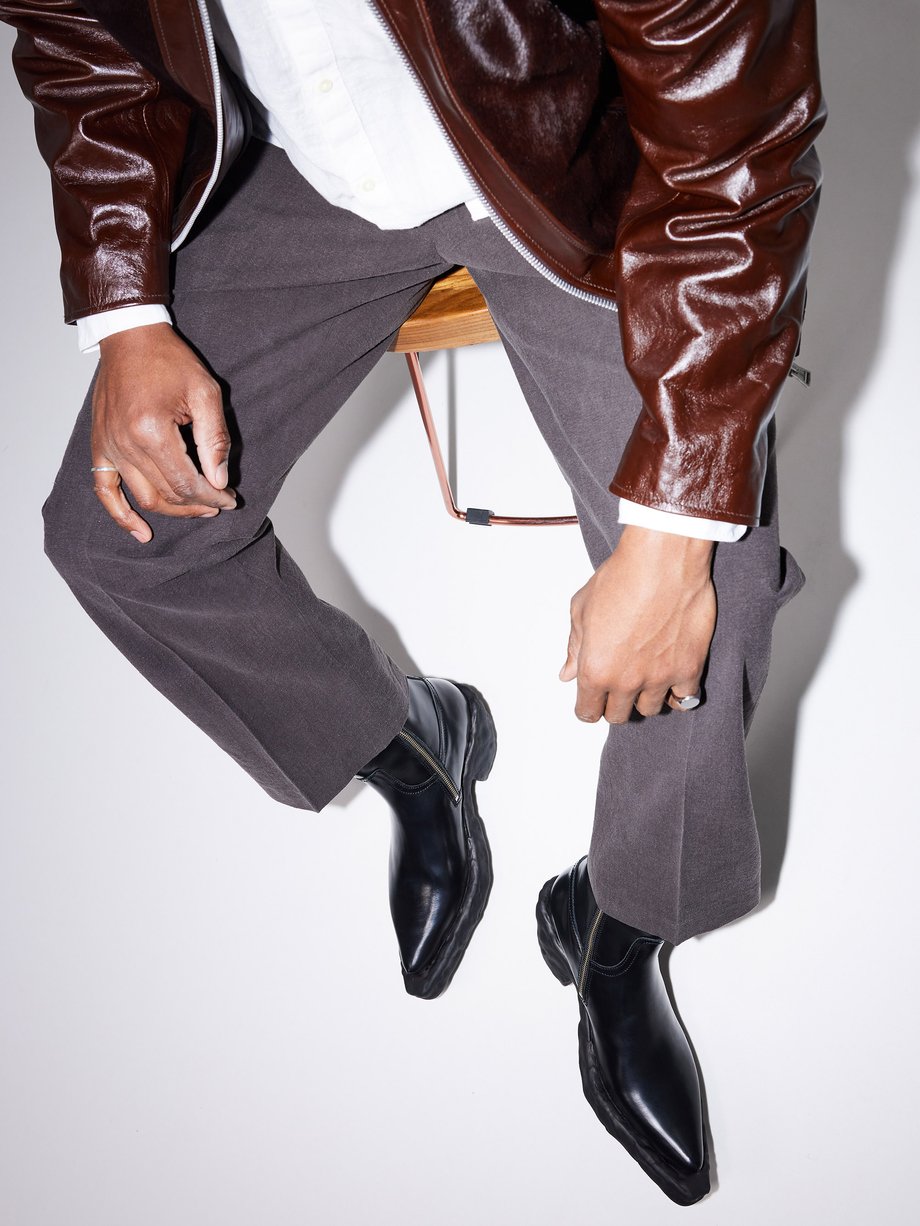 Black Venga leather boots | CAMPERLAB | MATCHES UK