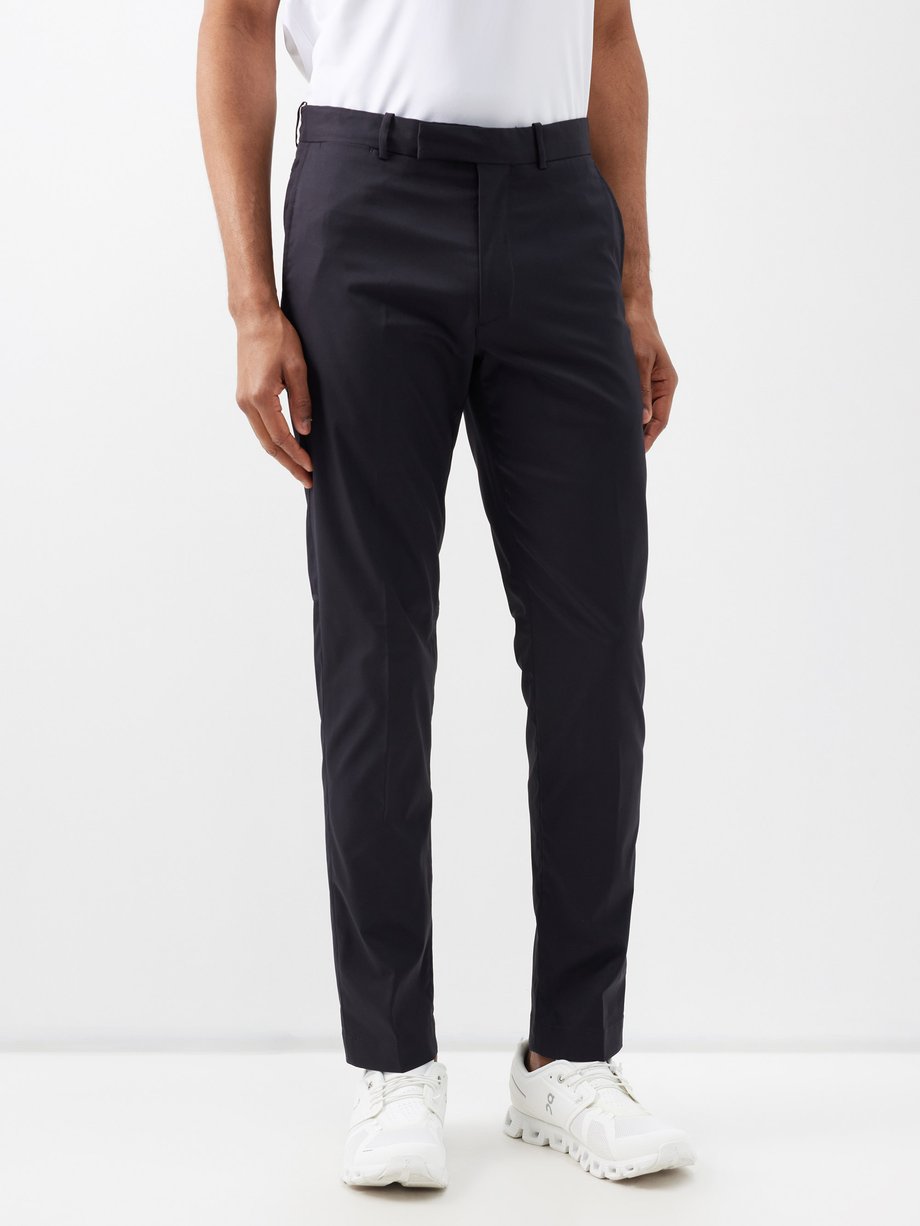 Black Technical-twill slim golf trousers | Polo Ralph Lauren | MATCHES UK