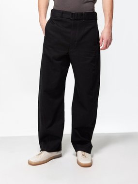 Lemaire Twisted belted cotton trousers
