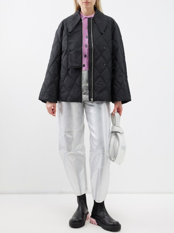 GANNI Quilted recycled-fibre jacket