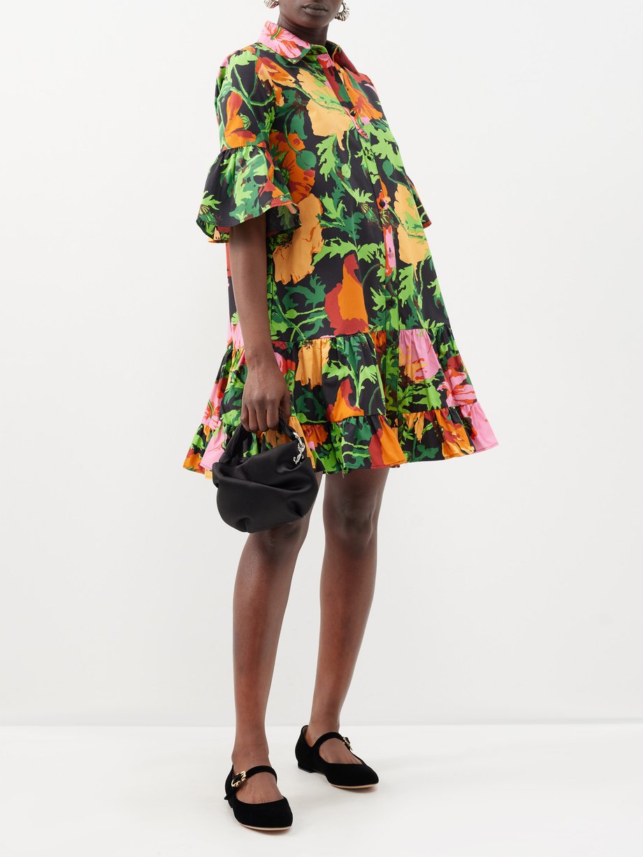 Print Choux Wonderland-print cotton-poplin mini dress | La DoubleJ ...