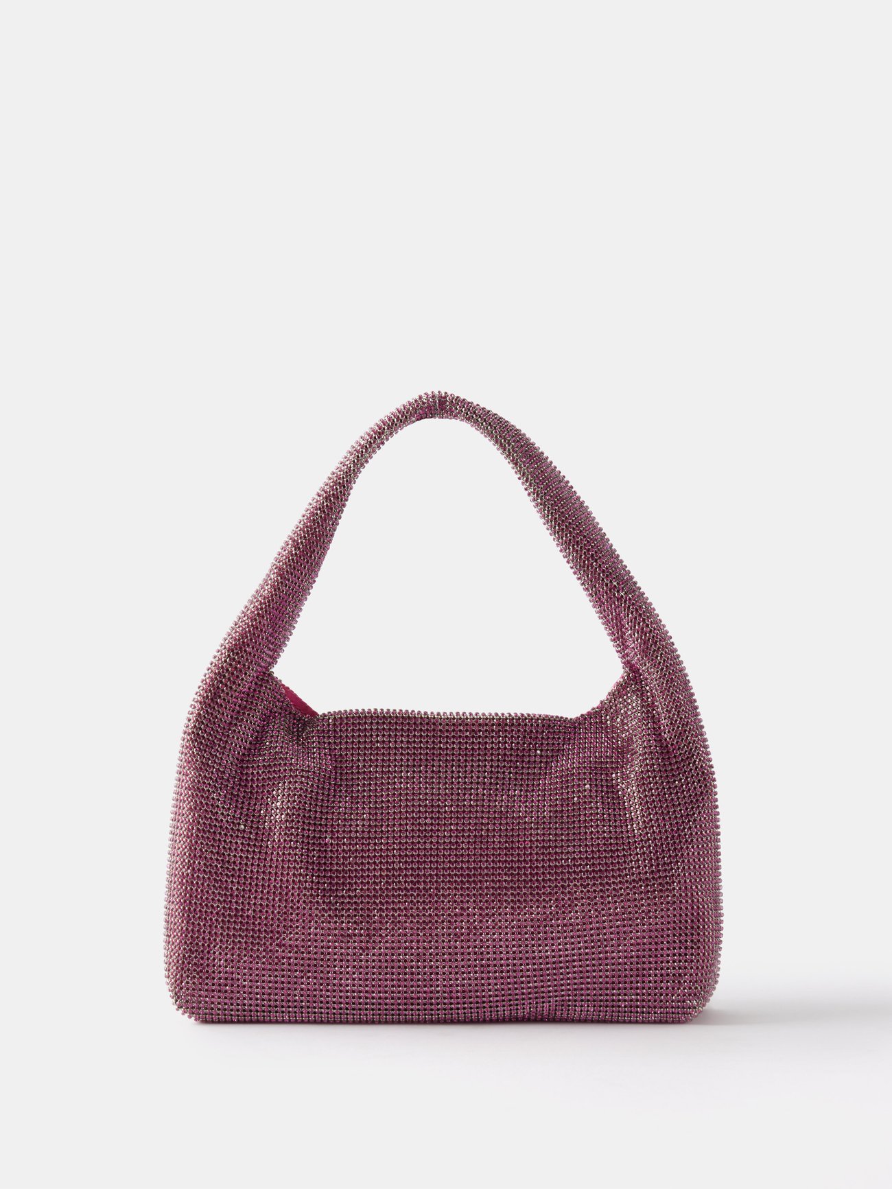 Mini crystal-mesh shoulder bag