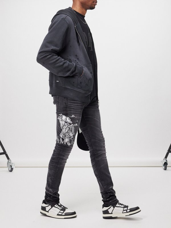 Amiri Angel-patch slim-leg jeans