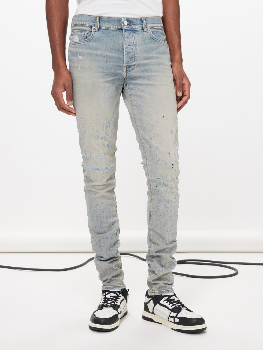 Blue Shotgun distressed skinny jeans | Amiri | MATCHES UK