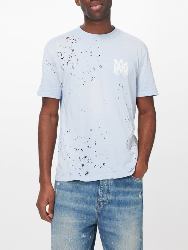 Amiri Shotgun logo-print washed-cotton T-shirt