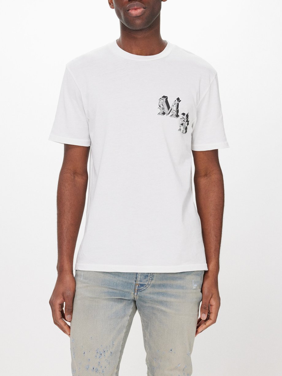 White Angel-print cotton-jersey T-shirt | Amiri | MATCHES UK