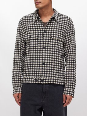 OUR LEGACY Our Legacy Checked cotton-blend coach jacket