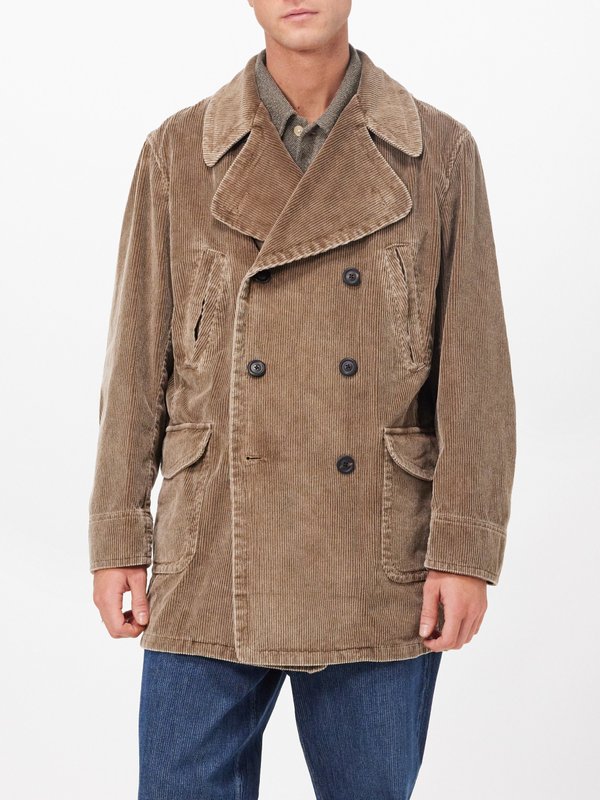 OUR LEGACY (Our Legacy) Cropped Biker cotton-corduroy pea coat
