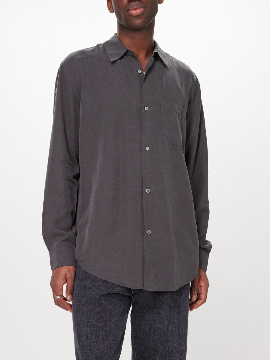 Grey Initial Lyocell-blend shirt | Our Legacy | MATCHES UK