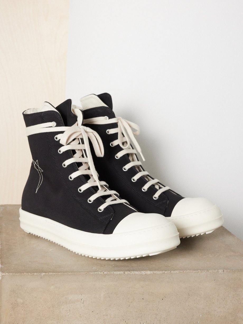 Rick Owens DRKSHDW Luxor canvas high-top trainers