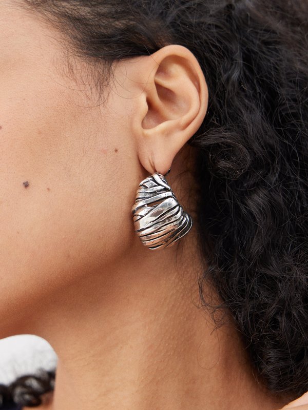 Paola Sighinolfi Blass silver-plated earrings